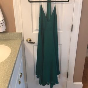 Kimchi Blue Vida Satin Handkerchief Midi Dress